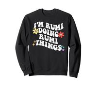 Retro Groovy Im Rumi Doing Rumi Things Funny Día de la Madre Sudadera