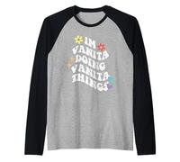 Retro Groovy Im Vanita Haciendo Vanita Cosas Divertidas Madre Camiseta Manga Raglan