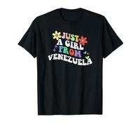 Retro Groovy Just A Girl From Venezuela Día de la Madre 2023 Camiseta