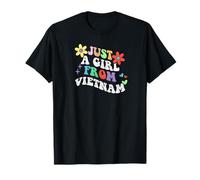 Retro Groovy Just A Girl From Vietnam Día de la Madre 2023 Camiseta