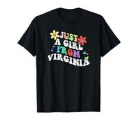 Retro Groovy Just A Girl from Virginia Día de la Madre 2023 Camiseta