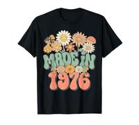 Retro Groovy Made In 1976 Floral Hippie Daisy 50th Birthday Camiseta