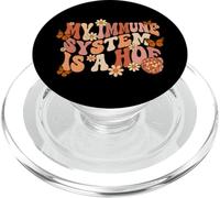 Retro Groovy My Immune System Is A Hoe Butterfly PopSockets PopGrip para MagSafe