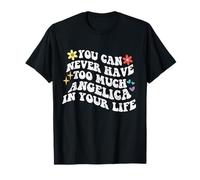Retro Groovy Nunca Puedes Tener Demasiada Angélica En Tu Camiseta