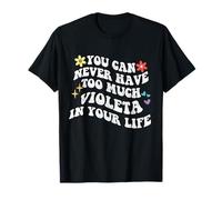 Retro Groovy Nunca Puedes Tener Demasiada Violeta En Tu Camiseta