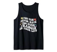 Retro Groovy Nunca Puedes Tener Demasiado Francis en tu Camiseta sin Mangas