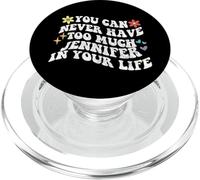 Retro Groovy Nunca Puedes Tener Demasiado Jennifer en tu PopSockets PopGrip para MagSafe