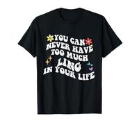 Retro Groovy Nunca Puedes Tener Demasiado Ling En Tu Vida Camiseta