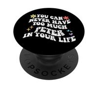Retro Groovy Nunca Puedes Tener Demasiado Peter En Tu Vida PopSockets PopGrip Adhesivo