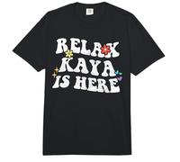 Retro Groovy Relax KAYA Is Here Funny Nombre del Día de la Madre Comfort Colors Adult Heavyweight T-Shirt