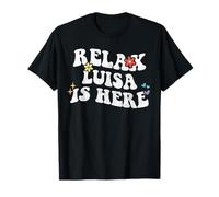 Retro Groovy Relax Luisa está aquí Divertido Nombre del Día de la Madre Camiseta