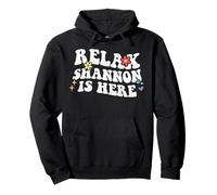 Retro Groovy Relax Shannon Is Here Divertido Nombre del Día de la Madre Sudadera con Capucha