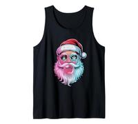 Retro Groovy Santa Claus Christmas Bubble Gum Girl Kid Xmas Camiseta sin Mangas