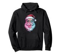Retro Groovy Santa Claus Christmas Bubble Gum Girl Kid Xmas Sudadera con Capucha