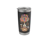 Retro Groovy Science Vibes Lab Flasks STEM Geek Vaso térmico de acero inoxidable de doble pared