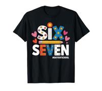 Retro Groovy Six Seven Days of School Teacher Student Camiseta