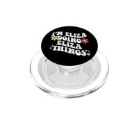 Retro Groovy, Soy Eliza Haciendo Cosas Divertidas de Eliza para el Día de la Madre PopSockets PopGrip para MagSafe