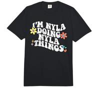Retro Groovy Soy NYLA Haciendo Cosas Divertidas para el Día de la Madre de Nueva York Comfort Colors Adult Heavyweight T-Shirt