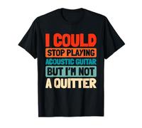 Retro Guitarra Guitarrista Música Vintage Guitarra Acústica Camiseta