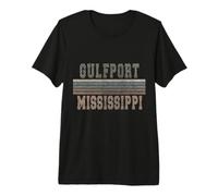 Retro Gulfport Misisipi Camiseta Premium