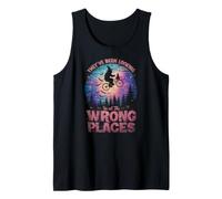 Retro Halloween Bigfoot En Bici Luna Llena 80s Nostagia Camiseta sin Mangas
