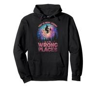 Retro Halloween Bigfoot En Bici Luna Llena 80s Nostagia Sudadera con Capucha
