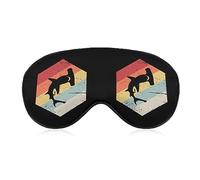 Retro Hammerhead Shark - Máscara para dormir para dormir con los ojos vendados con correa ajustable, bloquea la luz nocturna, siesta de viaje para hombres y mujeres