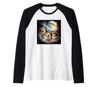 Retro Hammy para Amantes De Hámster Adultos Divertido Meme Lindo Luna Camiseta Manga Raglan