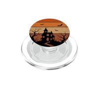 Retro Haunted House Halloween Espeluznante Atardecer murciélagos PopSockets PopGrip para MagSafe