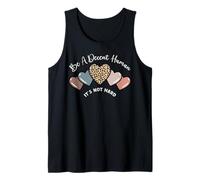 Retro Heart Be Kind Decent Human Not Hard Kindness Vintage Camiseta sin Mangas