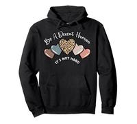 Retro Heart Be Kind Decent Human Not Hard Kindness Vintage Sudadera con Capucha