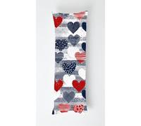 Retro Heart Body Pillow Case Cover 50x150cm, Long Backrest Cushion Pillow Protector with Zipper, Decorative Bedding Pillowcase, Soft Body Pillow Cover for Couch Bedroom Modern