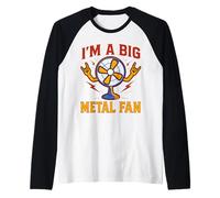 Retro Heavy-Metal Big Rock Music Fan Vintage Camiseta Manga Raglan