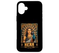 Retro Hera Pavo Real Antigua Grecia Diosa Mito Griego Carcasa para iPhone 16 Plus