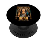 Retro Hera Pavo Real Antigua Grecia Diosa Mito Griego PopSockets PopGrip Adhesivo