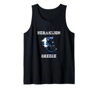 Retro Heraklion Grecia Bandera de Grecia Envejecida Camiseta sin Mangas