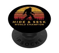 Retro Hide & Seek World Champ Bigfoot Sun Believe! PopSockets PopGrip Adhesivo