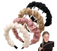Retro High Skull Pearl Headband, 2/3PCS Cranium Artificial Vintage Tall Skull Pearl Headband, Bridal Hair Hoops Rhinestones Fashion Hair Hoops Accessories for Women Girls (4PCS)