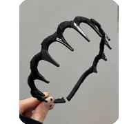 Retro High Skull Pearl Headband, Embellished Headbands for Women with Braided Teeth for Reversible Comfort, Long-Lasting Anti-Slip Wear, Party Wedding Home Hairband (Black)