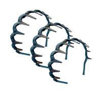 Retro High Skull Pearl Headband, Fluffy High Cranial Headband with Pearls, Elegant Wave Headbands for Women Elegant Daily Wear, Non Slip Hold (Style A)