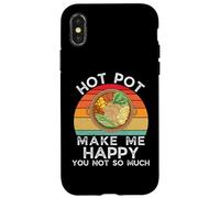 Retro Hot Pot Hake Me Happy, no Eres Tan Amante de la Comida Carcasa para iPhone X/XS
