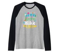 Retro Hot Springs National Park Arkansas USA Live Love Caminata Camiseta Manga Raglan
