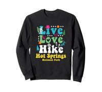 Retro Hot Springs National Park Arkansas USA Live Love Caminata Sudadera