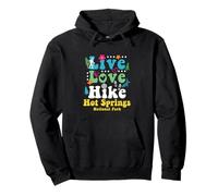 Retro Hot Springs National Park Arkansas USA Live Love Caminata Sudadera con Capucha