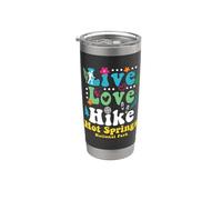 Retro Hot Springs National Park Arkansas USA Live Love Caminata Vaso térmico de acero inoxidable de doble pared