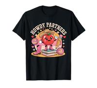Retro Howdy Partners Cowgirl Cowboy Profesor De Vuelta A La Escuela Camiseta