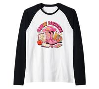 Retro Howdy Partners Cowgirl Cowboy Profesor De Vuelta A La Escuela Camiseta Manga Raglan