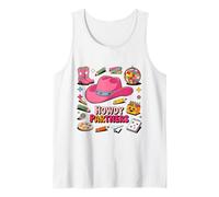 Retro Howdy Partners Cowgirl Cowboy Profesor De Vuelta A La Escuela Camiseta sin Mangas
