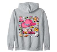 Retro Howdy Partners Cowgirl Cowboy Profesor De Vuelta A La Escuela Sudadera con Capucha