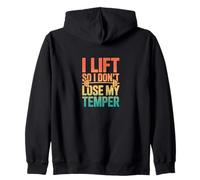 Retro I Lift So I Dont Lose My Temper - Entrenamiento Divertido Sudadera con Capucha